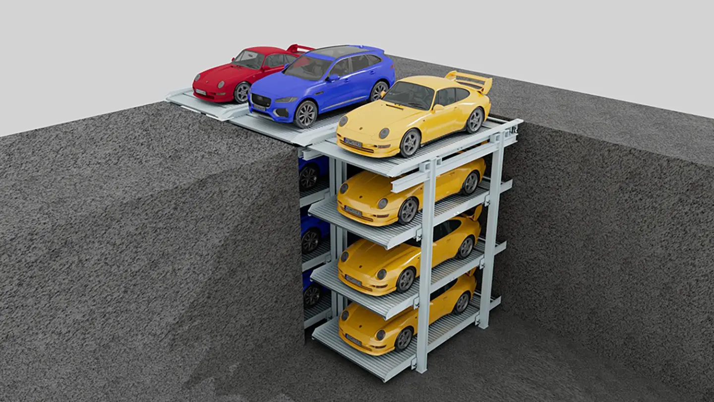 Quad Stacker with a Pit Parking from CoPARK
